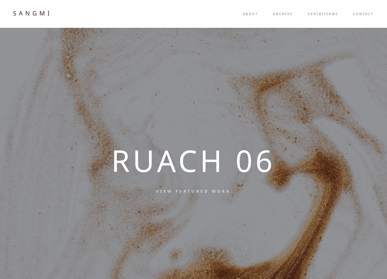 Sito Web portafoglio per Artista