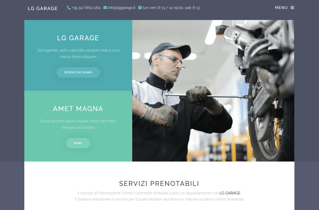 Sito Web per officine auto